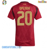 Camisa de time de futebol Bélgica Lois Openda #20 Replicas 1º Equipamento Feminina Europeu 2024 Manga Curta